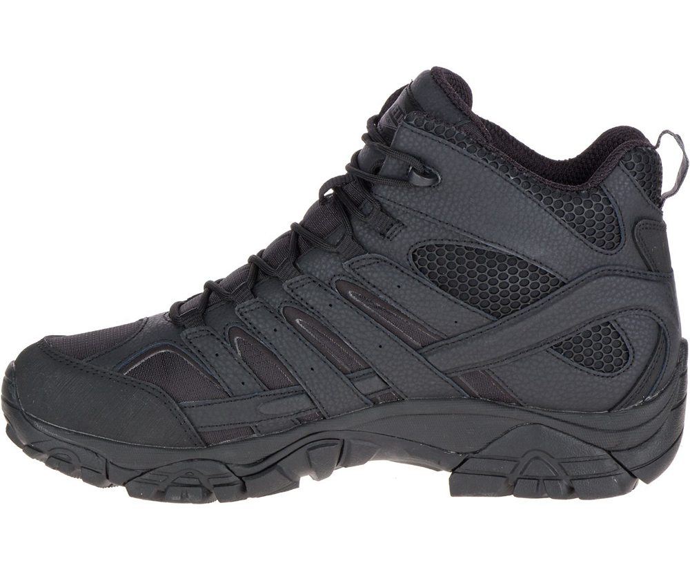 Botas Homem - Merrell Moab 2 Mid Tactical Waterproof - Pretas - OJQ183657